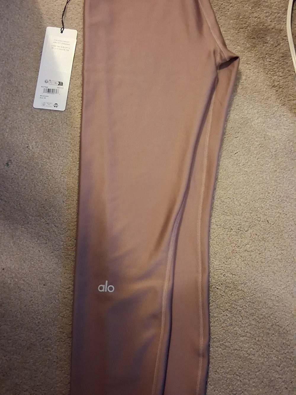 ALO Yoga Mauve-Pink Mushroom Color High-Waist AirLift Leggings LE